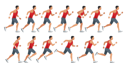 Running Man Animation Sprite Sheet,