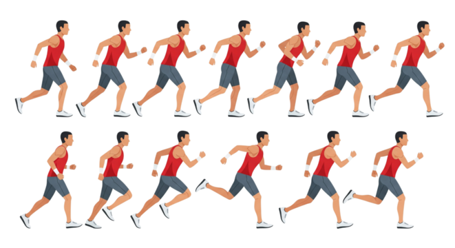 Running Man Animation Sprite Sheet,