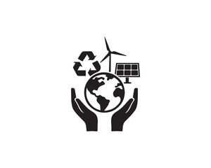 Sustainable development icon silhouette vector design illustration