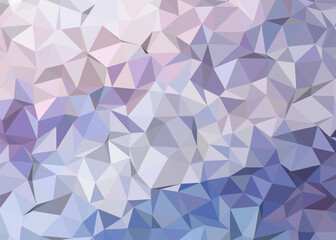 Abstract low poly geometric background in pastel shades of pink, purple, and blue