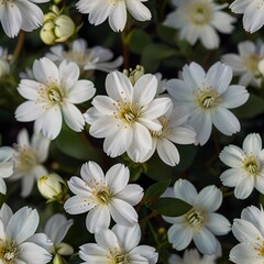 Nature&rsquo;s Glow: The Beauty of White Flowers at Dawn