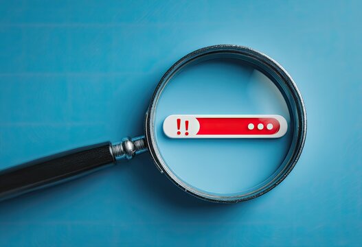 A magnifying glass focuses on a red error bar (1)