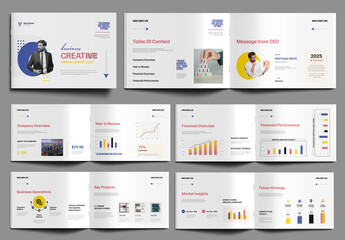 Annual Report Brochure Template for Finance and Branding