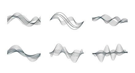 Animated sound waveforms showing audio frequency and music visualization concepts for media, technology, and communication presentations.