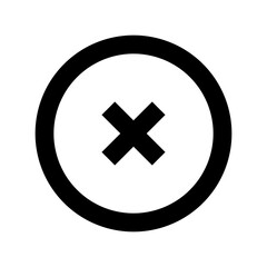 Fototapeta premium Cancel/Cross icon vector UI