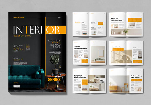 Digital Interior Design Brochure Template