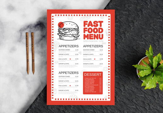 Restaurant Food Menu Template