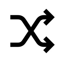 Shuffle icon vector UI
