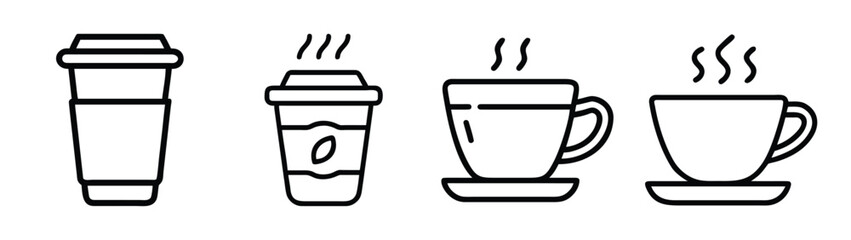 Espresso coffee cup vector illustration for drink and cafe icon
