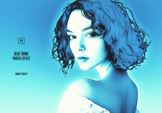 Blue Shine Photo Effect