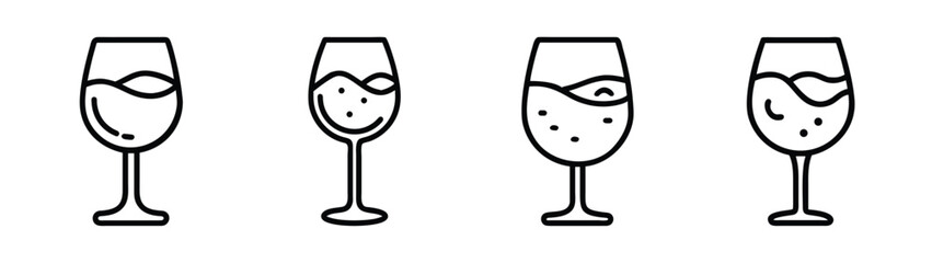 Vector illustration of a refreshing glass of ros wine