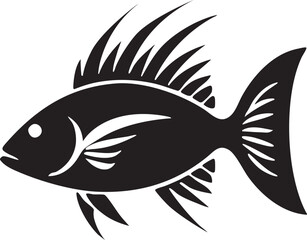 Fish icon vector illustration black fish logo icon