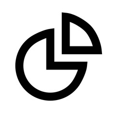 Pie chart icon vector UI