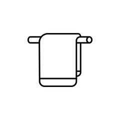 towel rack icon, simple flat style, illustration, logo sign symbol pictogram template, for ui or ux isolated on white for mobile app, editable