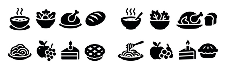 Family Dinner Icons