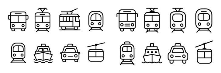 Minimal Transport Icons