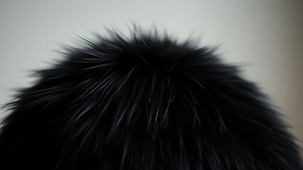 karakul. A black karakul fur hat with a silky sheen, elegantly displayed. lifestyle magazines, social media lookbooks, designed for influencer and brand collaborations, strengthens branding.