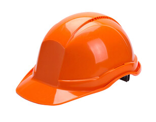Fototapeta premium Orange Construction Hard Hat Isolated on White