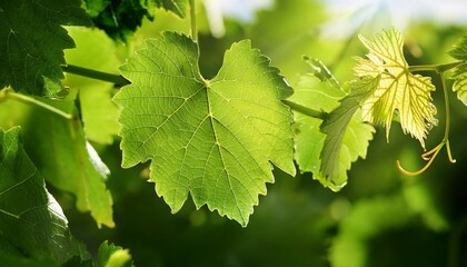 Fototapeta premium Green Grape Leaves