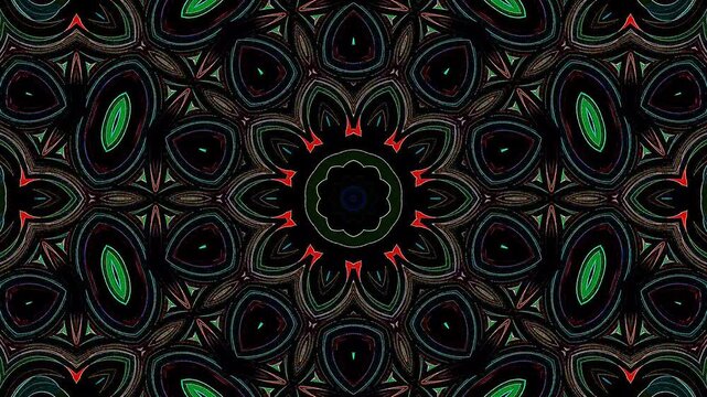 3D animation beautiful video colorful abstract bright light energy 4K of smooth lines waves glittering light effect on round shape in center, black background