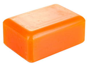 Orange Square Sofa Cushion Isolated on White