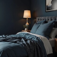 Tranquil Blue Retreat: Cozy Bedroom Inspiration