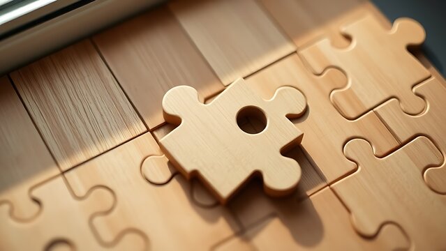 epizootic. Jigsaw puzzle with one mismatched piece, an overhead shot with natural light. tutorial guides, club newsletters, designed for tourism and weekend activity guides, supports event promotion.