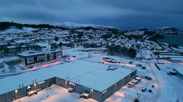 Winter landscape of Alesund, Norway