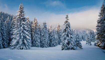 Snow Covered Pine Trees