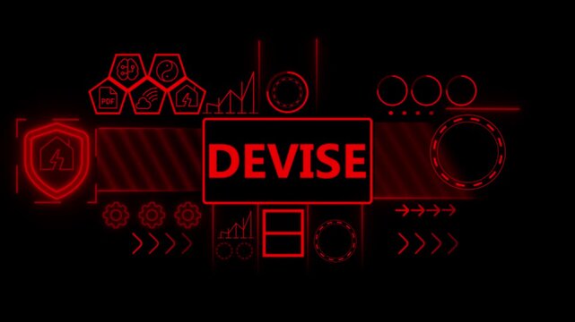 DEVISE Background. Digital Shopping Promotion Animation.Discount Offer Video. Glowing Neon Text Effect. Online Business Marketing Concept Design.4k motion video
