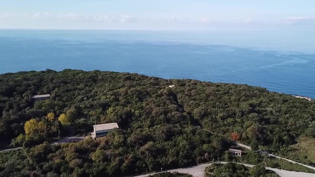 Drone overflies the northern part of the Prevlaka peninsula, Croatia