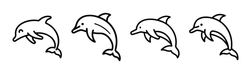 Obraz premium Playful dolphin vector illustration for marine and aquatic themes