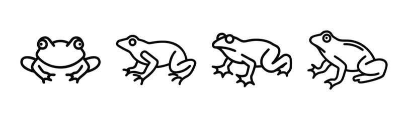 Cute frog illustration vector graphic scalable icon for designs