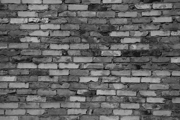 gray background, in the photo the texture of an old brick wall
