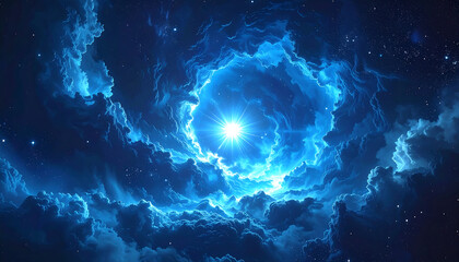 abstract blue background with stars