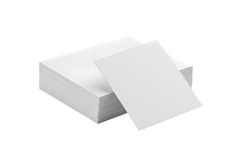 Stack of Blank White Paper Sheets for Printing, Crafting, or Office Use
