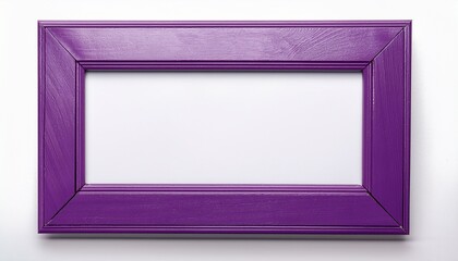 purple wooden picture frame with white background perfect for displaying artwork or photos