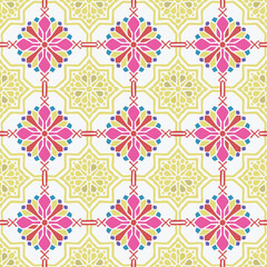 Bright Memphis Geometric Seamless Pattern