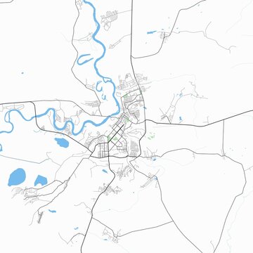 Map of the city of Achinsk, Krasnoyarsk Krai, Russia.