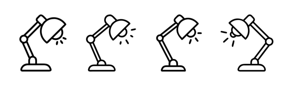 Modern desk lamp icon vector art scalable illustration for your designs
