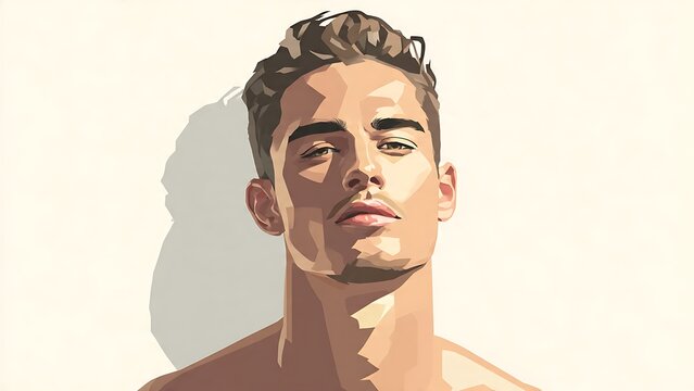 Vector Portrait of a Man &ndash; Minimalist Modern Illustration
