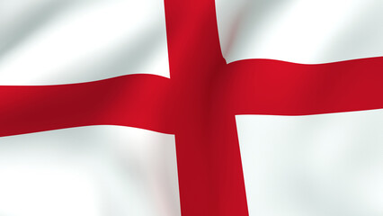 Fototapeta premium Waving English flag fabric background texture, national symbol of St George's Cross