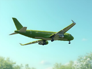 Obraz premium Ecological green airplane