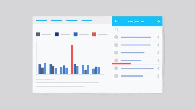 Data analysis dashboard animation showing business analytics, charts, and key performance metrics