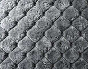 Obraz premium Abstract quilted fabric texture with rounded squares forming a diamond pattern