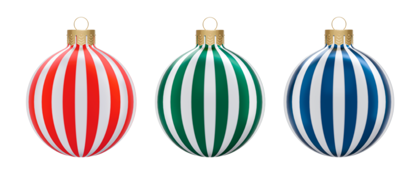 Set of Christmas balls, hanging decoration. New Year's holiday. - Powered by Adobe