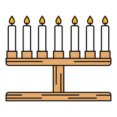 Kwanzaa Kinara Vector Illustration