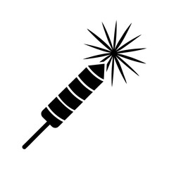 firecracker and sparkler icon independence day