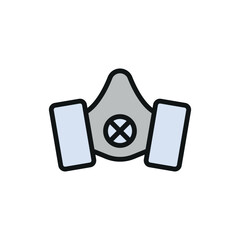 Respirator mask icon for bright safety campaigns and healthcare visuals.
