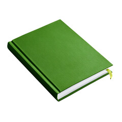 Green book isolated on transparent background